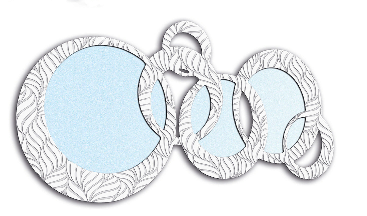 Specchiera   Circles Petali White&White