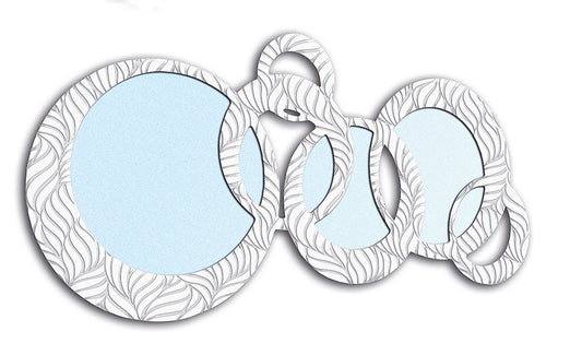 Specchiera   Circles Petali White&White