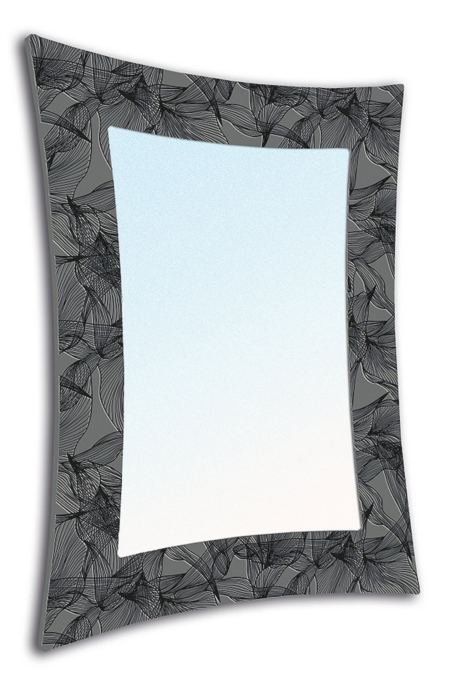Specchiera Vega Foglie Grey&Black