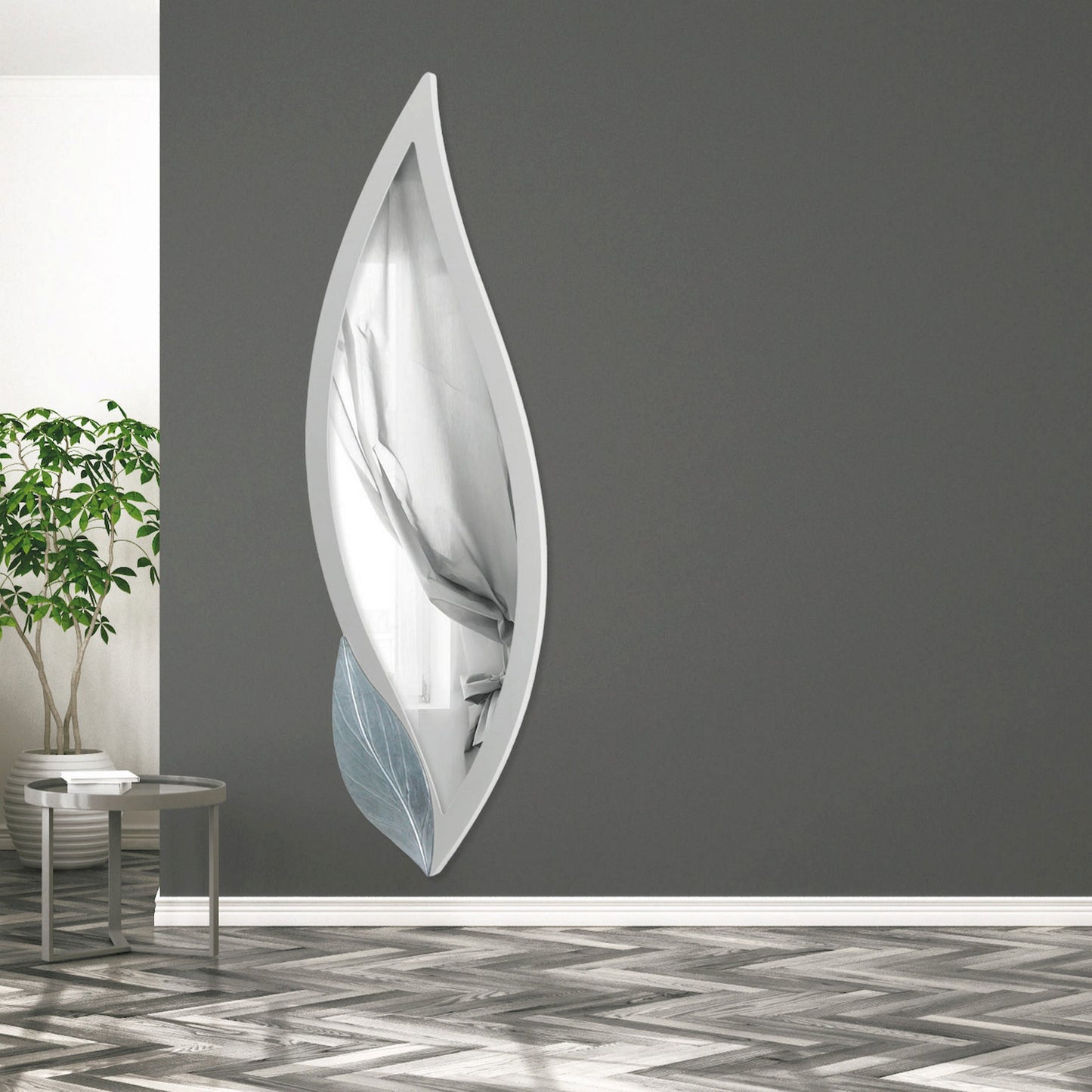 Specchio Petalo Bianco