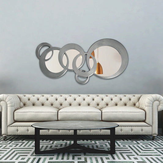 Specchiera Circles Argento