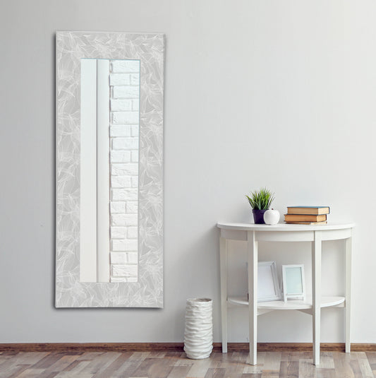 Specchiera Mirror Foglie White&White
