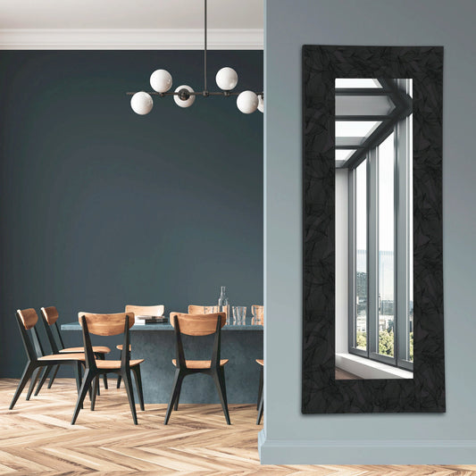 Specchiera Mirror Foglie Grey&Black