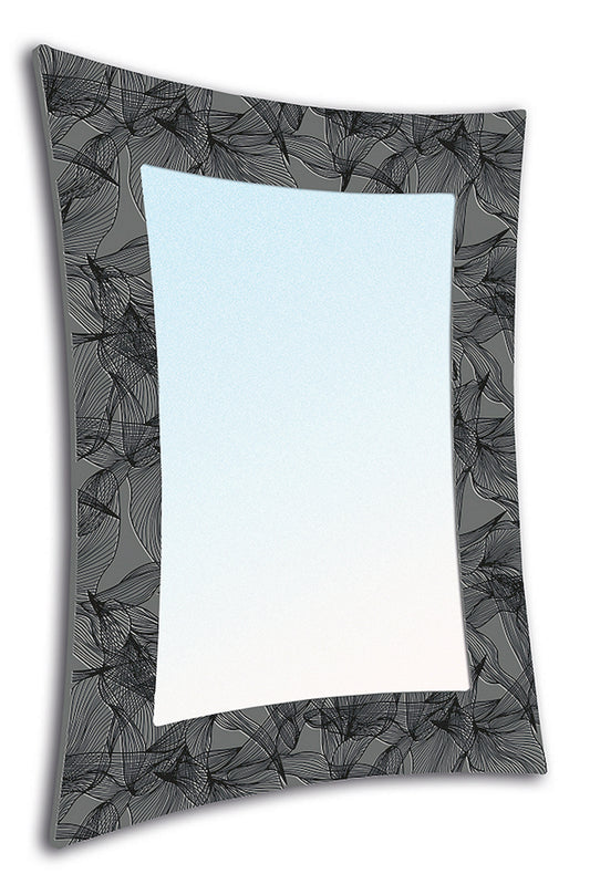 Specchiera Vega Foglie Grey&Black