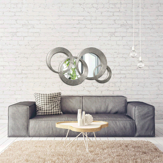 Specchiera Circles Middle Silver